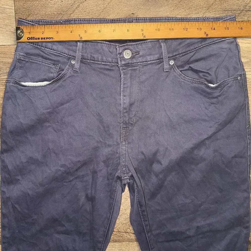 Levi's 514 Jeans Men's 32x30 Slate Blue Sunwashed Mid Rise Skinny White Tab‎